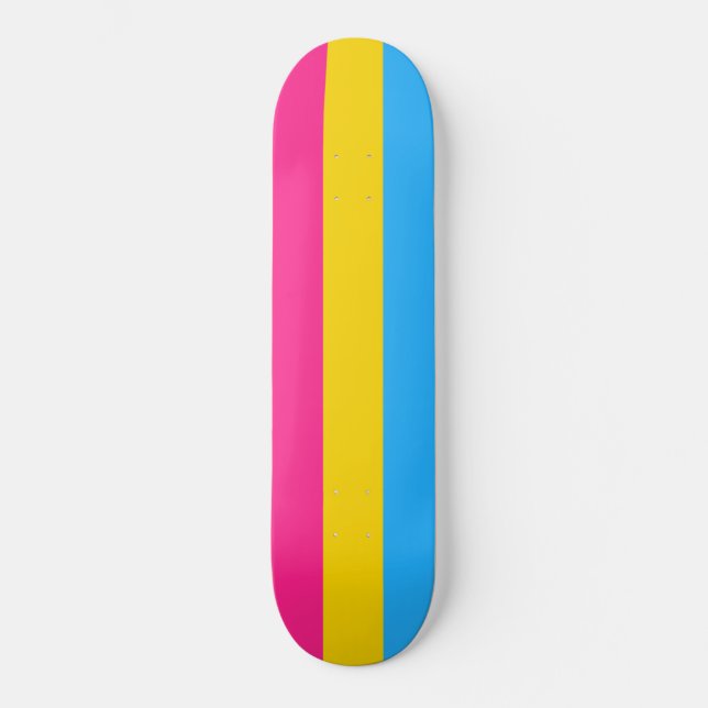 Pansexuellt Pride (Pan Flagga) Mini Skateboard Bräda 18,5 Cm (Framsida)