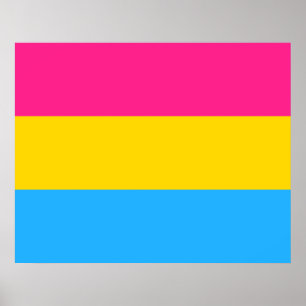 Pansexuellt Pride (Pan Flagga) Poster