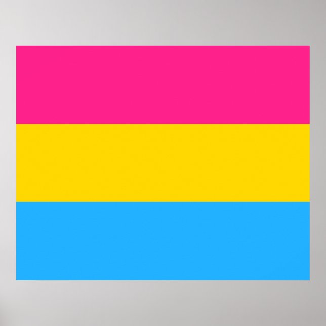 Pansexuellt Pride (Pan Flagga) Poster (Framsidan)