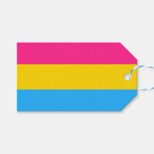 Pansexuellt Pride (Pan Flagga) Presentetikett