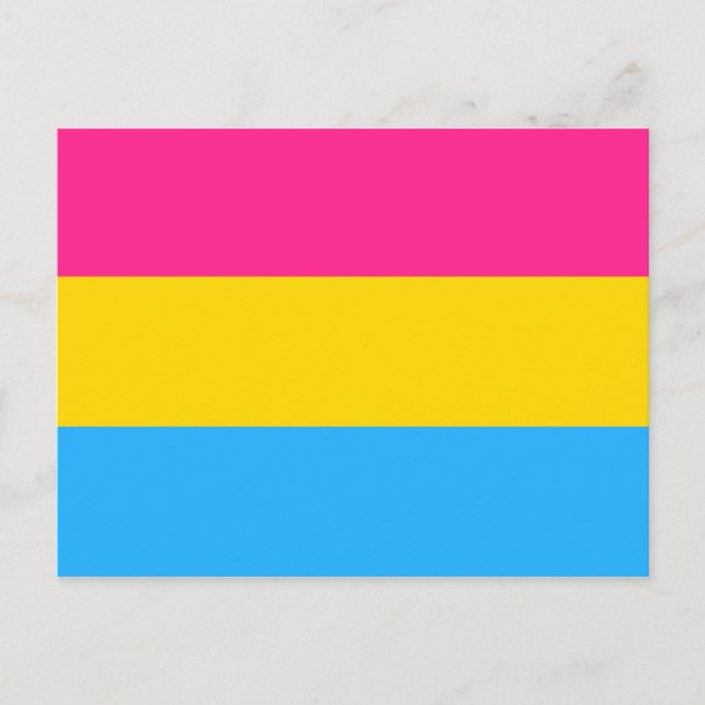 Pansexuellt Pride (Pan Flagga) Vykort (Framsida)
