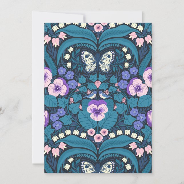 Pansier, fåglar och fjärilar (Framsida)