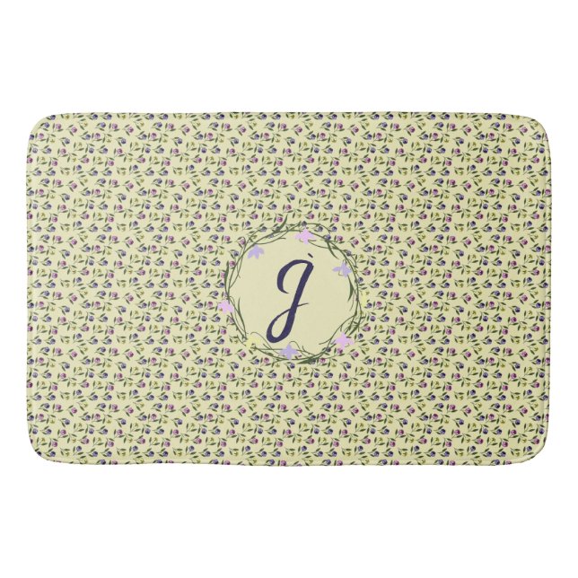 Pansier för Lila och Gult av söt Rosa Badrumsmatta (Framsidan)