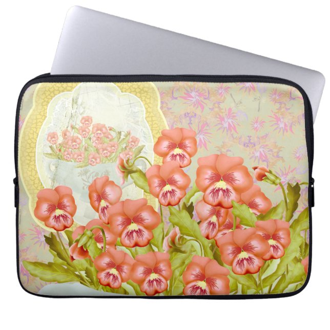 Pansier i en Bowl Laptop Fodral (Framsidan)