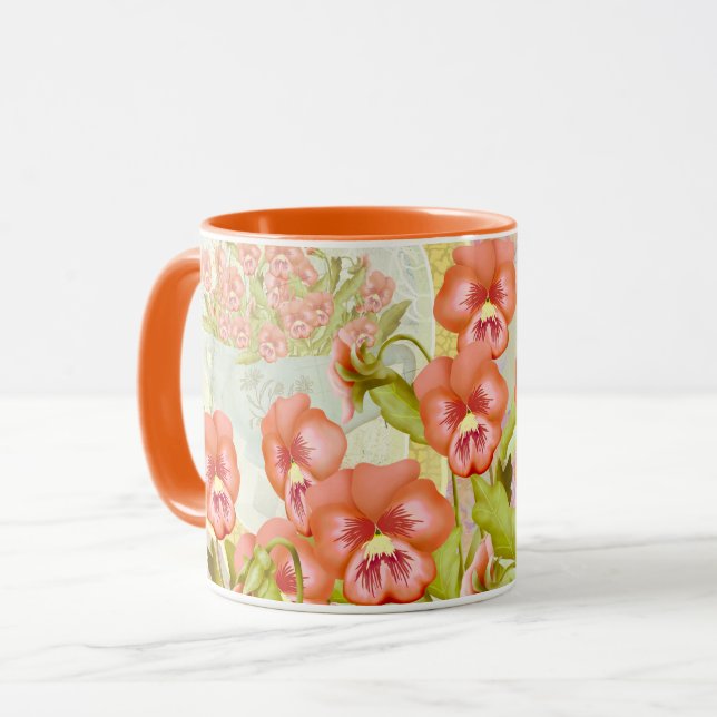 Pansier i en Bowl Mugg (Framsida vänster)