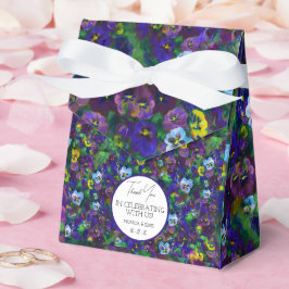 Pansier [lila] Speciell present tält W/etikett Presentaskar