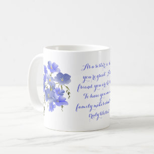 Pansier, syster i juridik, vän och familj kaffemugg