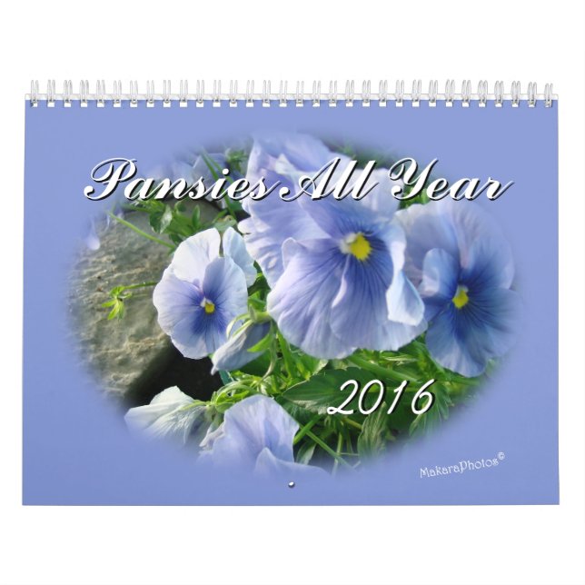 Pansies 2016 Kalender-skräddarsy det behövda året Kalender (Omslag)