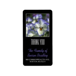 Pansies 2 Anpassningsbars Family Tack-etikett Adressetikett