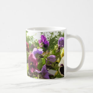 Pansies - abstrakt konst kaffemugg