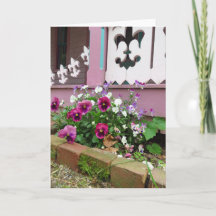 Pansies and Fleur-de-lis - Martha's Vineyard Card