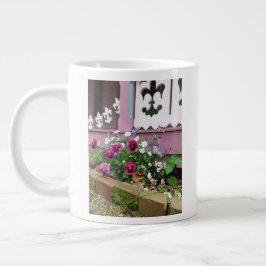 Pansies and Fleur-de-lis - Martha's Vineyard Jumbo Mugg