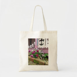 Pansies and Fleur-de-lis - Martha's Vineyard Tote Tygkasse