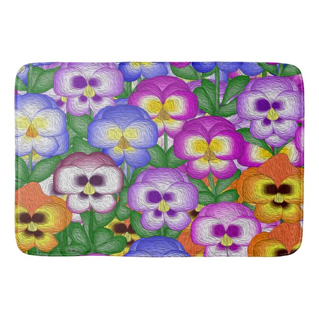 Pansies Bath Mat Badrumsmatta (Framsidan)