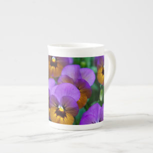 Pansies Benporslin Mugg