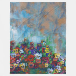 Pansies Fleecefilt