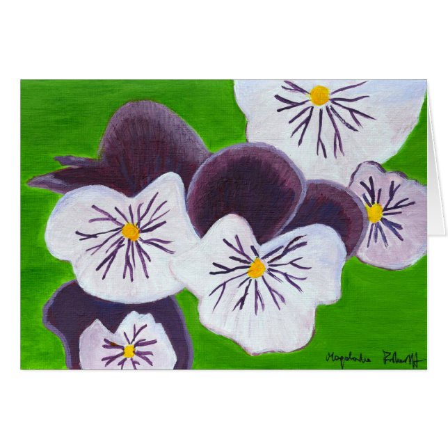 Pansies Hälsningskort (Framsidan Horizontal)