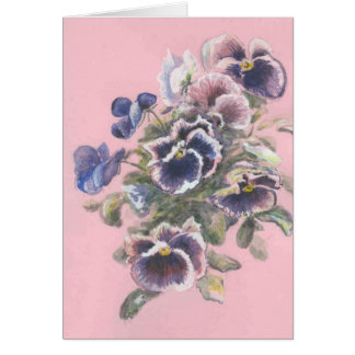 pansies hälsningskort