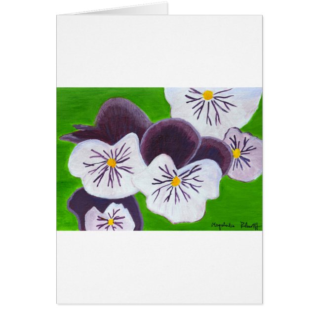 Pansies Hälsningskort (Framsidan)