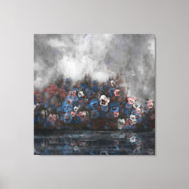 "Pansies In The Mist" 40" x 40" Canvastryck