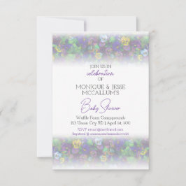 Pansies Invitation [purple] Inbjudningar