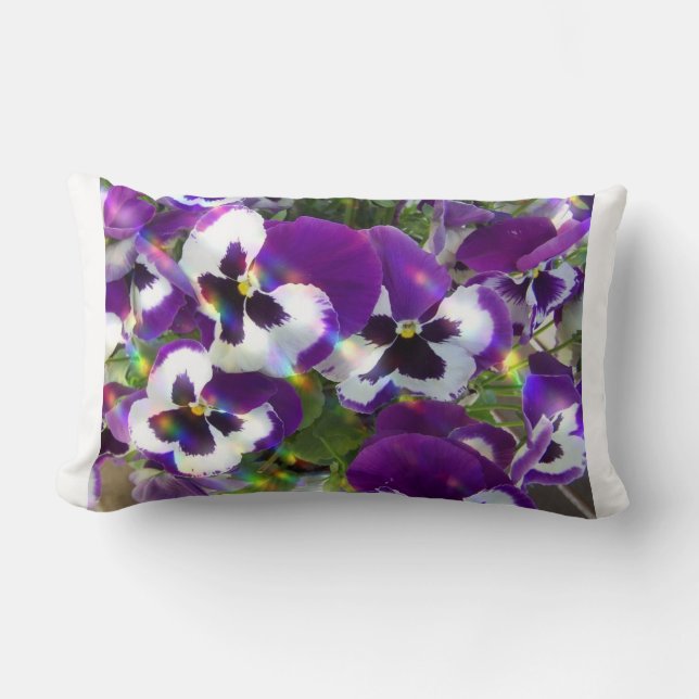 Pansies kudder lumbarkudde (Framsida)