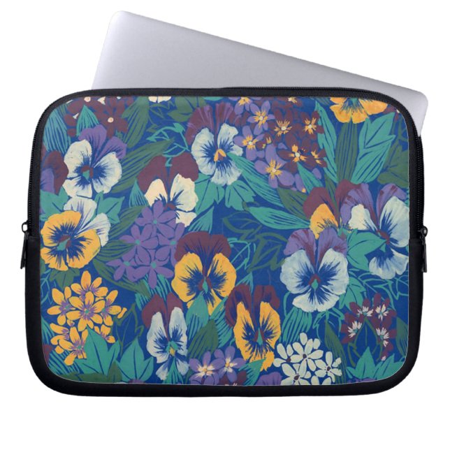 Pansies Laptop Sleeve (Framsidan)