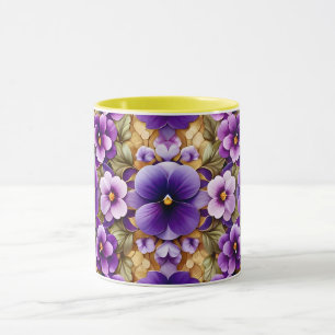 PANSIES ~ Lila Shades ~ Mugg