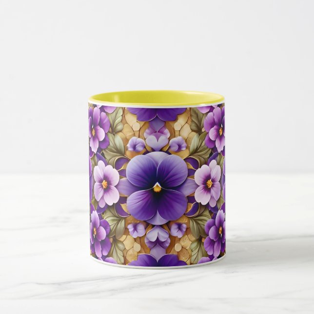 PANSIES ~ Lila Shades ~ Mugg (Center)