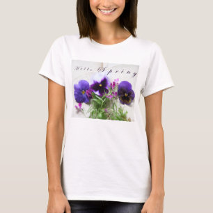 Pansies, Lobelia på gammal handstil Hej Vår Tröja