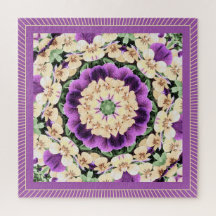 Pansies Mandala: Antique Lila
