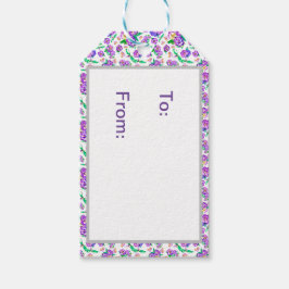 Pansies Mönster Presentetikett