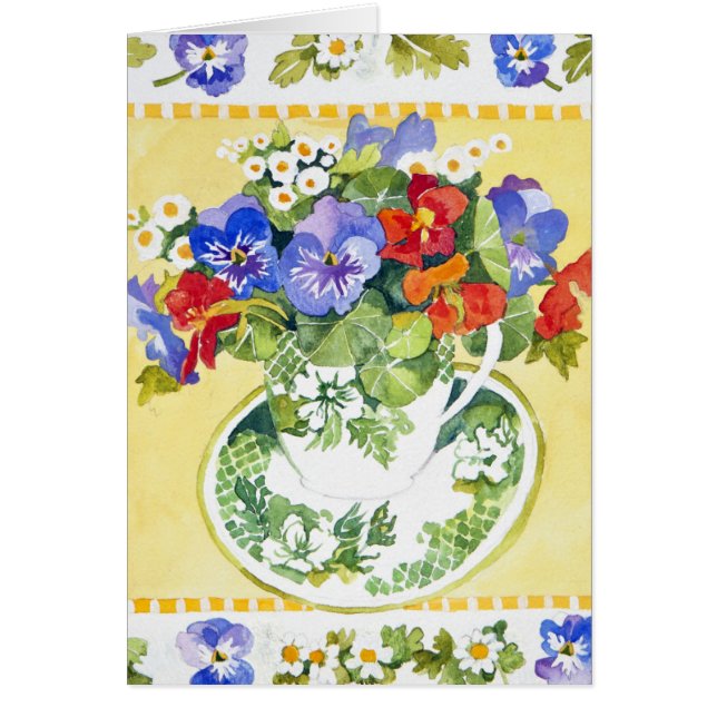 Pansies - nasturtiums 2013 hälsningskort (Framsidan)