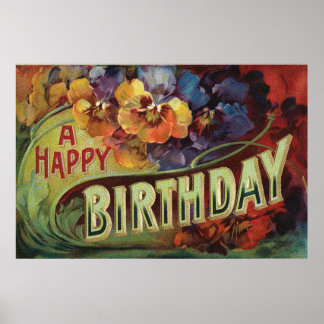 Pansies Pansy Rainbow Flowers Blommigt Poster