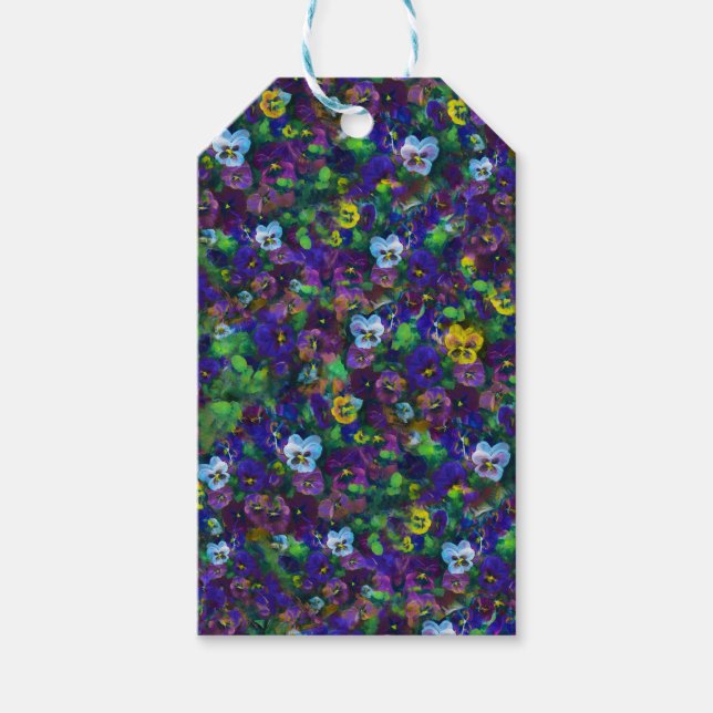 Pansies [purple] tag by Jason Street Presentetikett (Framsidan)