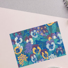 Pansies Rektangulärt Klistermärke