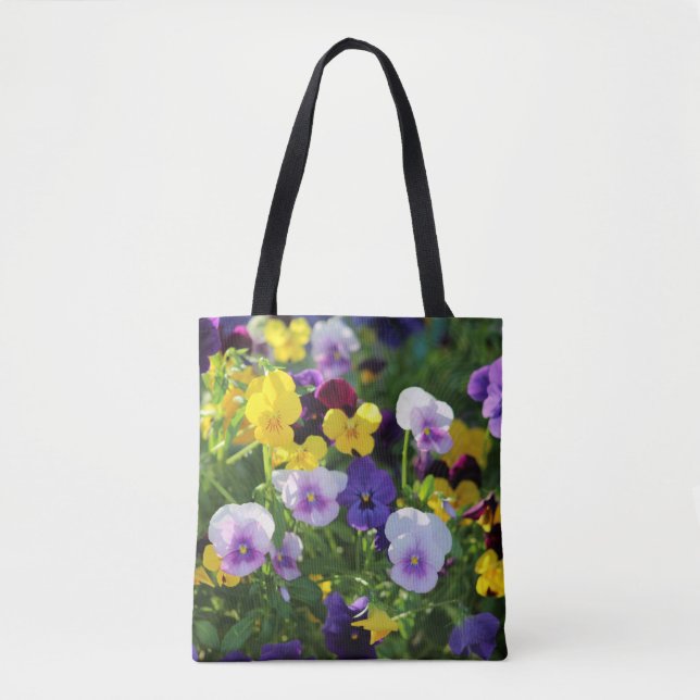 Pansies Tote-påse Tygkasse (Framsida)