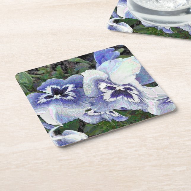 PANSIES UNDERLÄGG PAPPER KVADRAT (Vinklad)