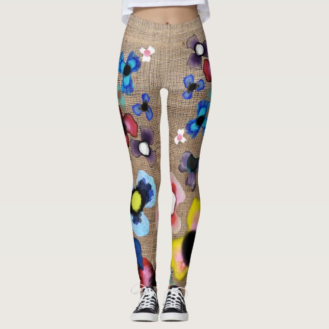 Pansies yute, effekt leggings (Framsida)