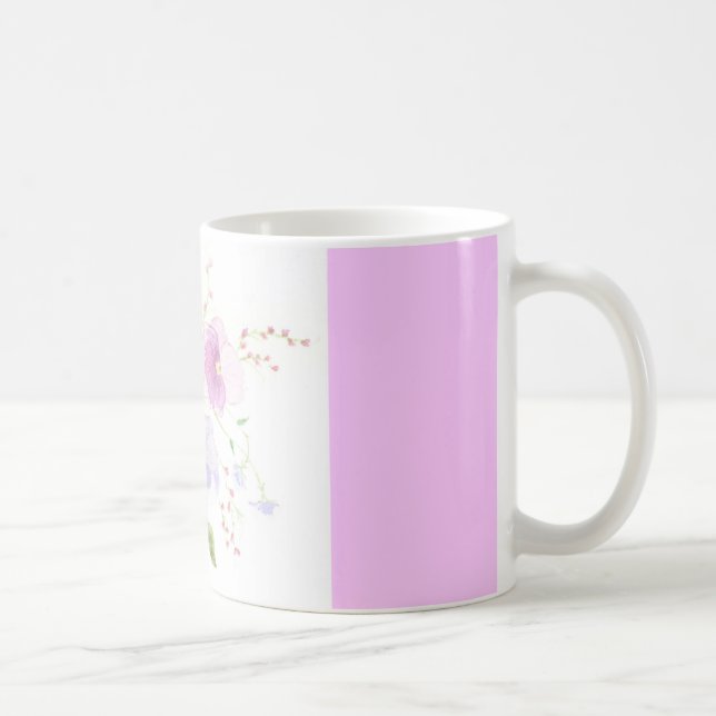 Pansiesvattenfärgmugg Kaffemugg (Höger)
