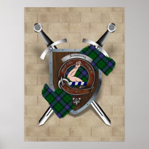 Pansstrong Klan Badge Crossed Swords Poster 18x24