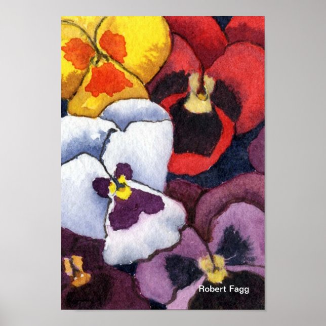 Pansy #2 Art Skriv ut Poster (Framsidan)