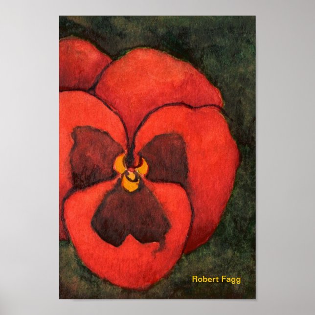 Pansy #3 Art Skriv ut Poster (Framsidan)