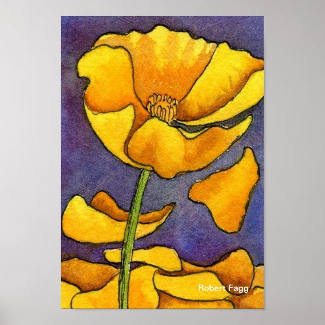Pansy #4 Art Skriv ut Poster (Framsidan)