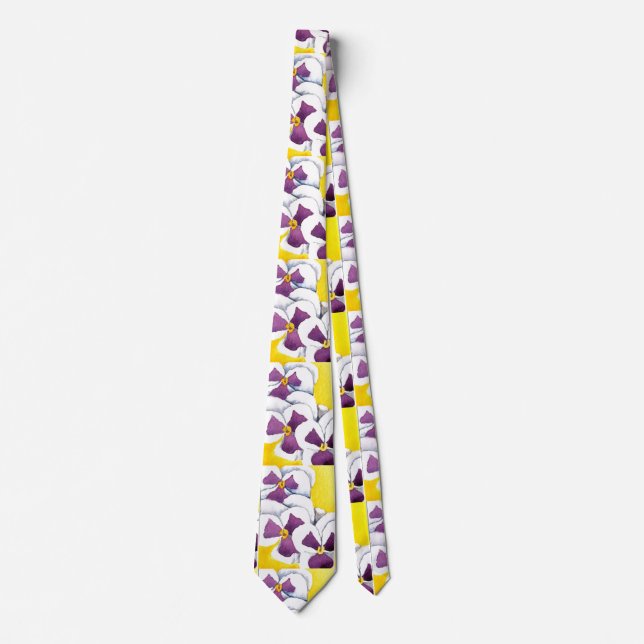"Pansy 4" Blomsterträdgård Neck Tie Slips (Framsida)
