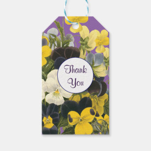 Pansy and Violets Anpassningsbar Tack Gift Märkre Presentetikett