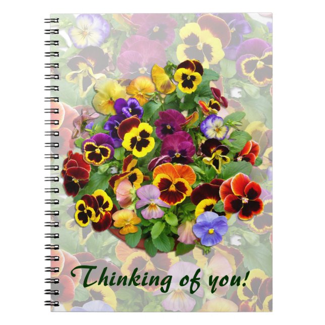Pansy Arrangemangare ~ Note Bok Anteckningsbok Med Spiral (Framsidan)