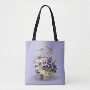Pansy basket bouquet tygkasse