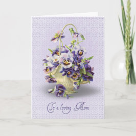 Pansy Birthday för Mamma Kort