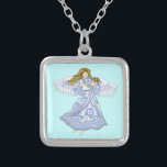 Pansy-blommans kristna ängel silverpläterat halsband<br><div class="desc">Pansy Angel Necklace, Angel t-shirts och Angel-gåvor från ArtMuvz Illustration. Matchande Romantic Pansy Angel t-shirt för Mamma, Pappa, barn, baby. Söt Pansy Angel-födelsedag och julklappar, tote-väska, mugg, hatt. Gelgåvor är ett tänkbart och meningsfullt sätt att visa någon du bryr dig om. Oavsett om du är tittar för en gåva till...</div>